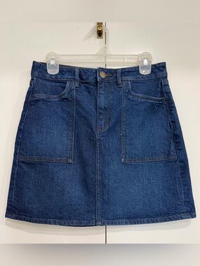 LOFT Dark Blue Denim Jean Skirt